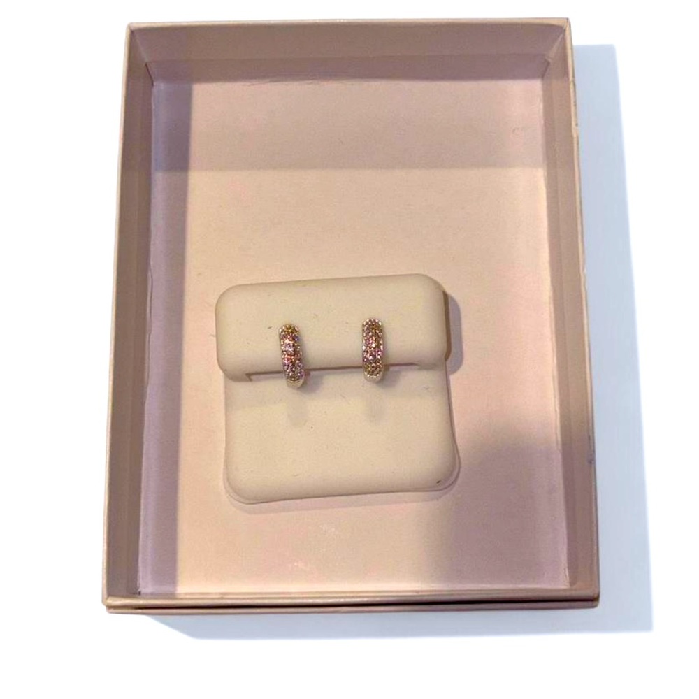 Stirling Silver And Moissanite Hoop Earrings